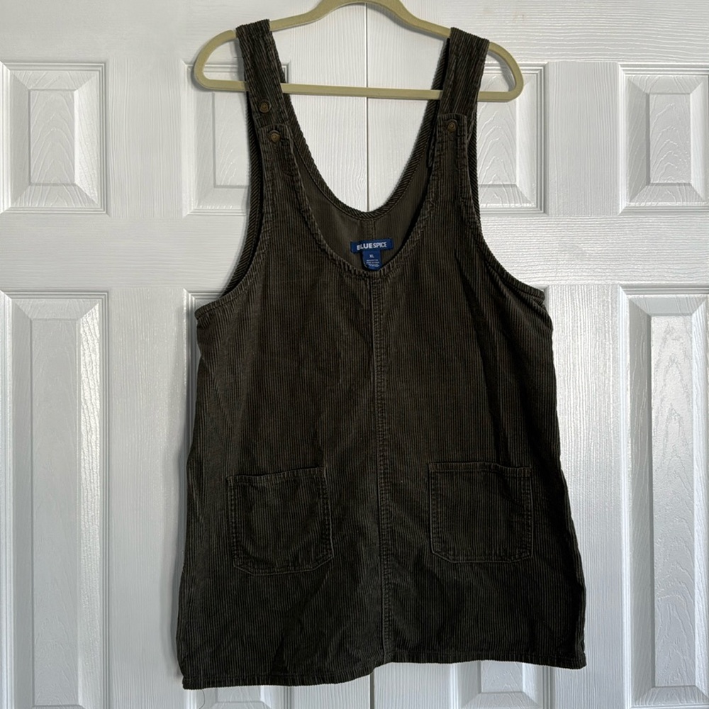 Green corduroy dress — size XL